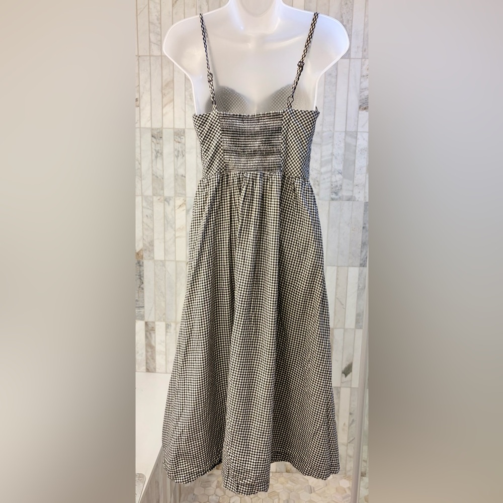 BDG / Cooperative Emilia Black and White Gingham Button-Front Midi Dress - Picture 2 of 9